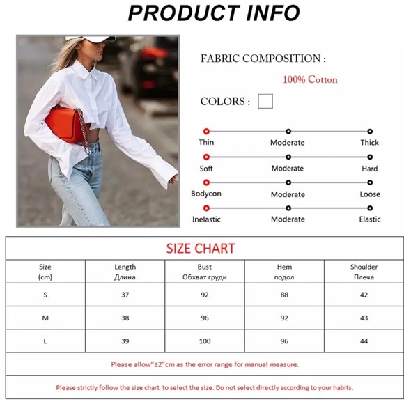 NEW Button Down Crop Top - Picture 5 of 9